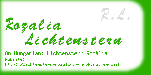 rozalia lichtenstern business card