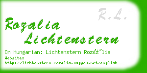 rozalia lichtenstern business card